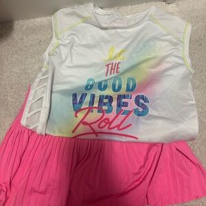 Lucky in luck tennis skirt and tank size 7/8